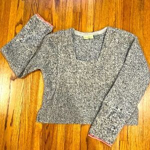 Anthropologie Gray Wool Cropped Sweater, M